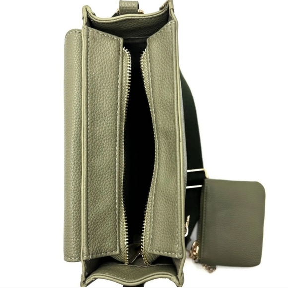 Valentino Orlandi Crossbody Bag Camo Green W/card Holder Wallet - Picture 5 of 8